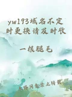 yw193域名不定时更换请及时收