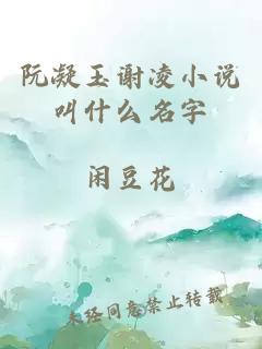 阮凝玉谢凌小说叫什么名字