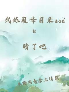 武炼巅峰目录sodu