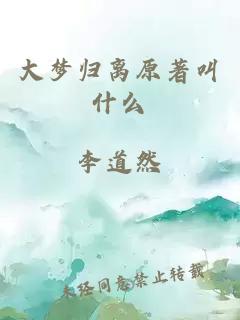 大梦归离原著叫什么