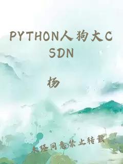 PYTHON人狗大CSDN