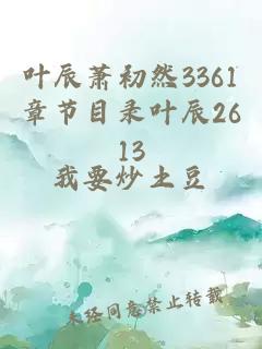 叶辰萧初然3361章节目录叶辰2613