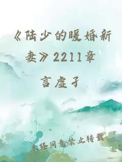 《陆少的暖婚新妻》2211章