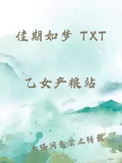 佳期如梦 TXT