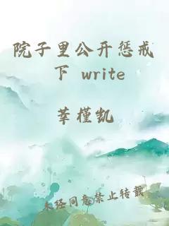 院子里公开惩戒 下 write