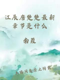 江辰唐楚楚最新章节是什么