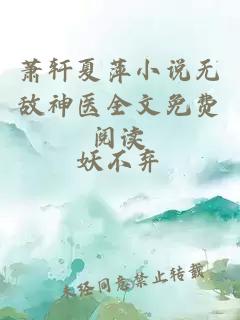 萧轩夏萍小说无敌神医全文免费阅读