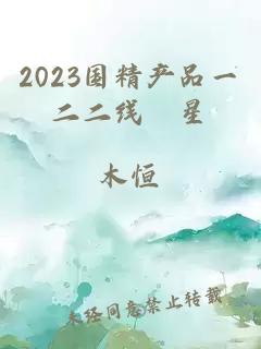 2023国精产品一二二线眀星