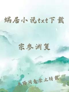 蜗居小说txt下载