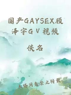 国产GAYSEX顾泽宇GⅤ视频