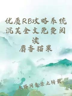 优质RB攻略系统沉芙全文免费阅读