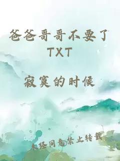 爸爸哥哥不要了TXT