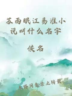 苏雨眠江易淮小说叫什么名字