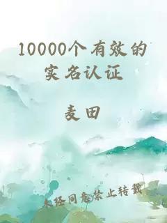 10000个有效的实名认证